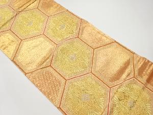 亀甲に向かい鶴模様織出し袋帯